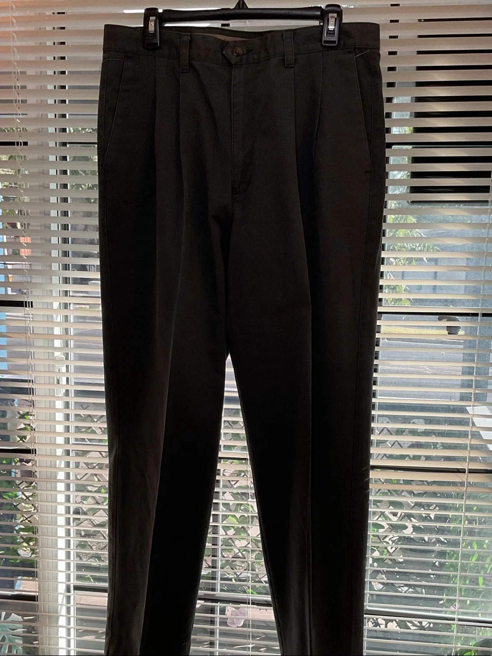 Dockers Men's Black Pleated Dress Pants - Tailored Straight Fit